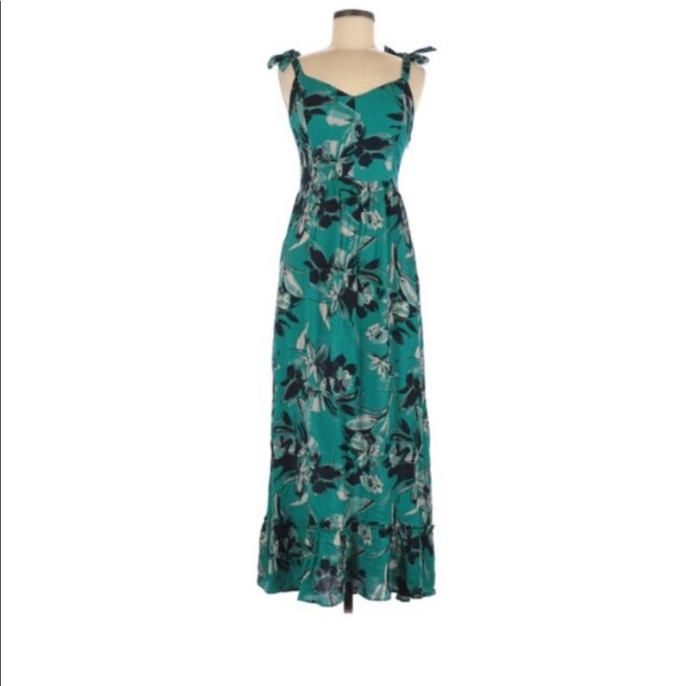 Tahari maxi dress with tie straps size 6